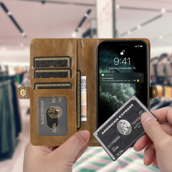 Apple Einfach Einfarbig PU Handyhülle – Bild 2
